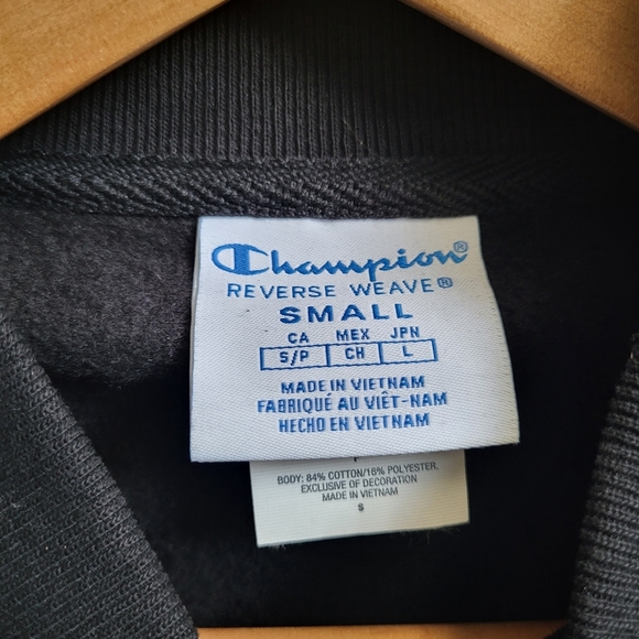 Champion x Urban Outfitters Mixed Print Mock Neck Sweatshirt  Small - Picture 10 of 12